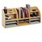 Safco Radius Front Organizer, 12 Sections, 38 1/2 x 9 5/8 x 15 1/4, Medium Oak SAF9411MO