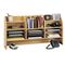 Safco Radius Front Organizer, 16 Sections, 47 1/2 x 9 5/8 x 23 3/4, Medium Oak SAF9415MO