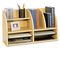 Safco Radius Front Organizer, Eight Sections, 25 7/8 x 9 5/8 x 15 1/4, Medium Oak SAF9417MO