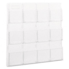 Safco Reveal Clear Literature Displays, 12 Compartments, 30w x 2d x 30h, Clear SAF5610CL