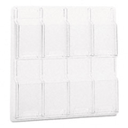 Safco Reveal Clear Literature Displays, 8 Compartments, 20-5/8w x 2d x 20-1/2h, Clear SAF5608CL