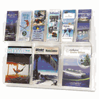 Safco Reveal Clear Literature Displays, 9 Compartments, 30w x 2d x 22-1/2h, Clear SAF5605CL