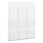 Safco Reveal Clear Literature Displays, 9 Compartments, 30w x 2d x 36-3/4h, Clear SAF5603CL