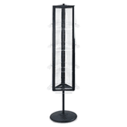 Safco Rotary Literature Rack, 12 Compartments, 16-1/4w x 16-1/4d x 65h, Black SAF4113BL