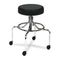 Safco Screw Lift Stool w/High Base, Height-Adjustable, 25-33h, Chrome/Black SAF3433BL