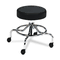 Safco Screw Lift Stool w/Low Base, 17-25" Height-Adjustable, Chrome/Black SAF3432BL