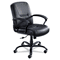Safco Serenity Big & Tall Mid-Back Chair, Black Leather SAF3501BL