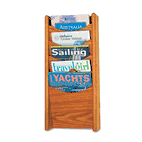 Safco Solid Wood Wall-Mount Literature Display Rack, 11-1/4 x 3-3/4 x 24, Medium Oak SAF4330MO