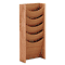 Safco Solid Wood Wall-Mount Literature Display Rack, 11-1/4 x 3-3/4 x 24, Medium Oak SAF4330MO