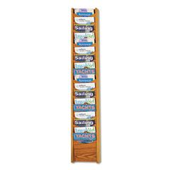 Safco Solid Wood Wall-Mount Literature Display Rack, 11-1/4 x 3-3/4 x 66, Medium Oak SAF4333MO