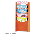 Safco Solid Wood Wall-Mount Literature Display Rack, 11-1/4w x 3-3/4d x 24h, Cherry SAF4330CY