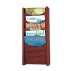 Safco Solid Wood Wall-Mount Literature Display Rack, 11-1/4w x 3-3/4d x 24h, Mahogany SAF4330MH
