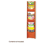 Safco Solid Wood Wall-Mount Literature Display Rack, 11-1/4w x 3-3/4d x 48h, Cherry SAF4331CY