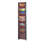 Safco Solid Wood Wall-Mount Literature Display Rack, 11-1/4w x 3-3/4d x 48h, Mahogany SAF4331MH