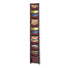 Safco Solid Wood Wall-Mount Literature Display Rack, 11-1/4w x 3-3/4d x 66h, Mahogany SAF4333MH