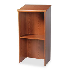 Safco Stand-Up Lectern, 23w x 15-3/4d x 46h, Medium Oak SAF8915MO