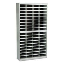 Safco Steel/Fiberboard E-Z Stor Sorter, 72 Sections, 37 1/2 x 12 3/4 x 71, Gray SAF9241GRR