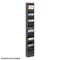 Safco Steel Magazine Rack, 23 Compartments, 10w x 4d x 65-1/2h, Black SAF4322BL