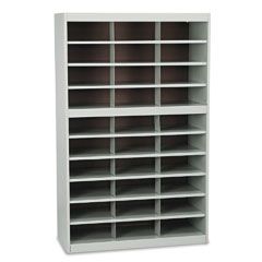 Safco Steel Project Center Floor Organizer, 30 Pockets, 37 1/2 x 15 3/4 x 60 SAF9274GR
