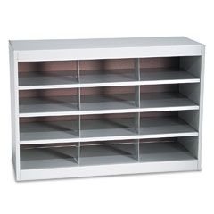Safco Steel Project Center Organizer, 12 Pockets, 37 1/2 x 15 3/4 x 25 3/4 SAF9254GR