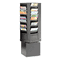 Safco Steel Rotary Magazine Rack, 44 Compartments, 14w x 14d x 48h, Black SAF4324BL