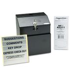 Safco Steel Suggestion/Key Drop Box with Locking Top, 7 x 6 x 8-1/2 SAF4232BL