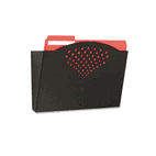 Safco Steel Wall Pocket, Letter, Black SAF3170BL