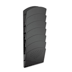 Safco Steel Wall Rack, Letter/Legal, Seven Pocket, Black, 91/2 x 2 x 21 3/4 SAF3185BL