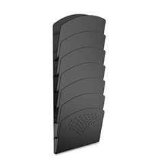 Safco Steel Wall Rack, Letter/Legal, Seven Pocket, Black, 91/2 x 2 x 21 3/4 SAF3185BL