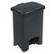 Safco Step-On Receptacle, Rectangular, Plastic, 4 gal, Black SAF9710BL