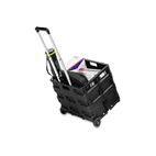 Safco Stow And Go Cart, 16-1/2 x 14-1/2 x 39, Black SAF4054BL