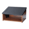 Safco Tabletop Lectern, 24w x 18-1/2d x 13-3/4h, Medium Oak/Black SAF8916MO