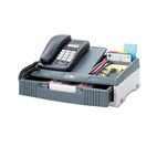 Safco Telephone Organizer Stand, 1 Drawer, 14 3/4 x 10 1/2 x 4 1/4, Gray SAF2204CH