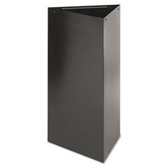 Safco Trifecta Receptacle 34 Inch High Base, Triangular, 19 gal, Black SAF9552BL