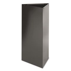 Safco Trifecta Receptacle 38 Inch High Base, Triangular, 21 gal, Black SAF9553BL