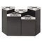Safco Trifecta Waste Receptacle Lid, Laser Cut "WASTE" Inscription, Stainless Steel SAF9560WA
