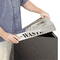 Safco Trifecta Waste Receptacle Lid, Laser Cut "WASTE" Inscription, Stainless Steel SAF9560WA
