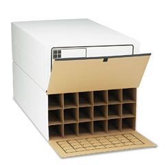 Safco Tube-Stor Roll File, Storage Box, 24 x 37-1/2 x 12, White, 2/Ctn SAF3094