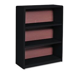 Safco Value Mate Series Bookcase, 3 Shelves, 31-3/4w x 13-1/2d x 41h, Black SAF7171BL