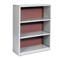 Safco Value Mate Series Bookcase, 3 Shelves, 31-3/4w x 13-1/2d x 41h, Gray SAF7171GR