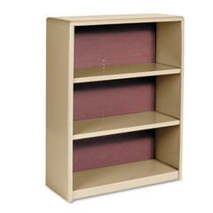 Safco Value Mate Series Bookcase, 3 Shelves, 31-3/4w x 13-1/2d x 41h, Sand SAF7171SA