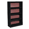 Safco Value Mate Series Bookcase, 4 Shelves, 31-3/4w x 13-1/2d x 54h, Black SAF7172BL