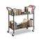 Safco Wire Book Cart, Steel, 4 Shelves, 43-3/4w x 19-1/4d x 40-1/2h, Black SAF5333BL