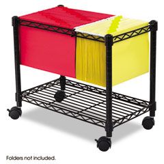 Safco Wire Mobile File, 1 Shelf, 14w x 24d x 20-1/2h, Black SAF5201BL