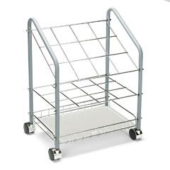 Safco Wire Roll/File, 20 Compartments, 18-1/3w x 14-1/4d x 23-3/8h, Gray SAF3090