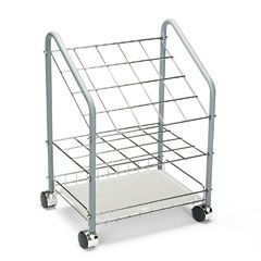 Safco Wire Roll/File, 20 Compartments, 18-1/3w x 14-1/4d x 23-3/8h, Gray SAF3091