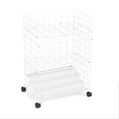 Safco Wire Roll Files, 24 Compartments, 21w x 14d x 31-3/4h, White SAF3088