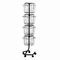 Safco Wire Rotary Display Racks, 16 Compartments, 15w x 15d x 60h, Charcoal SAF4139CH