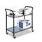 Safco Wire Utility Cart, 2-Shelf, 43-3/4w x 19-1/4d x 40-1/2h, Black SAF5337BL