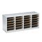 Safco Wood/Laminate Literature Sorter, 24 Sections, 39 3/8 x 11 3/4 x 16 3/8, Gray SAF9423GR